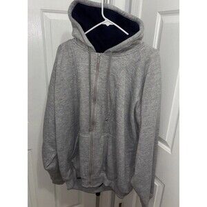 Claybrooke Sport Grey Full Zip Jacket Men's Size XL Long Sleeve Hood Thermal